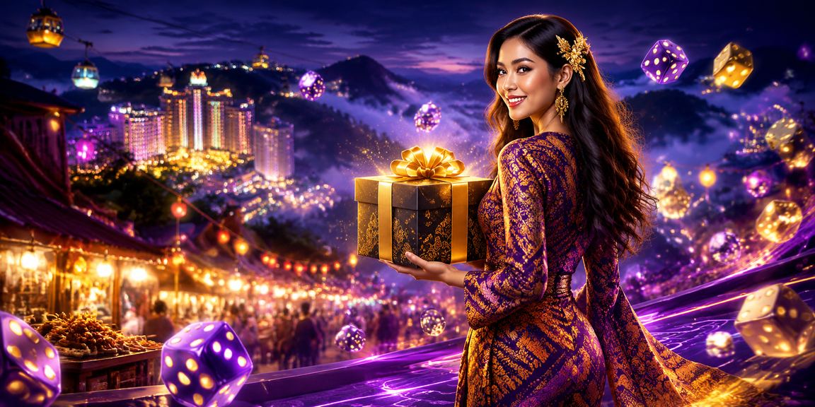 Pemain menikmati permainan dadu di platform 107 Genting Highlands dengan gaya batik Malaysia